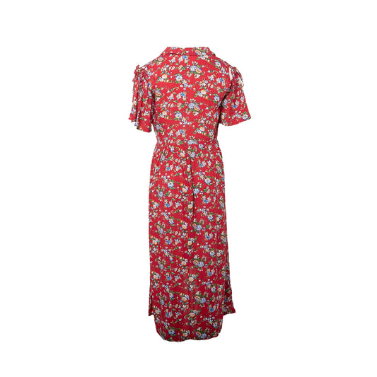 Dukkah Floral Handkerchief Hem Maxi Dress - UK 12