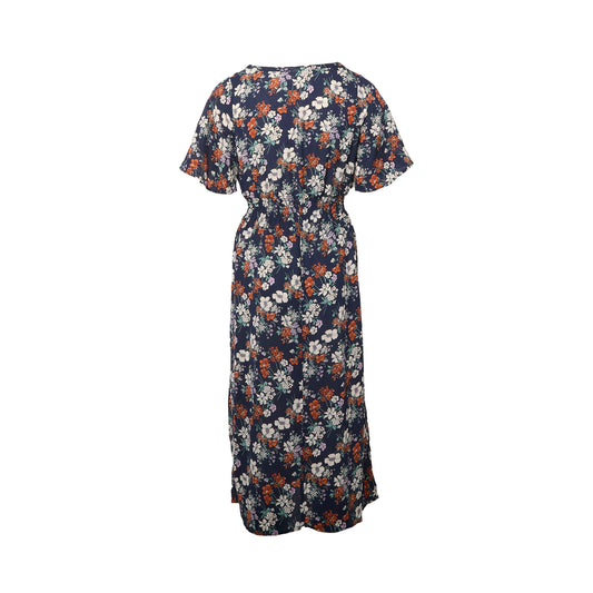 As Know As Floral Flutter Sleeve Maxi Dress - UK 14