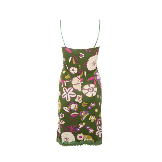 Cred Moon Floral Strappy Slip Dress - UK 6