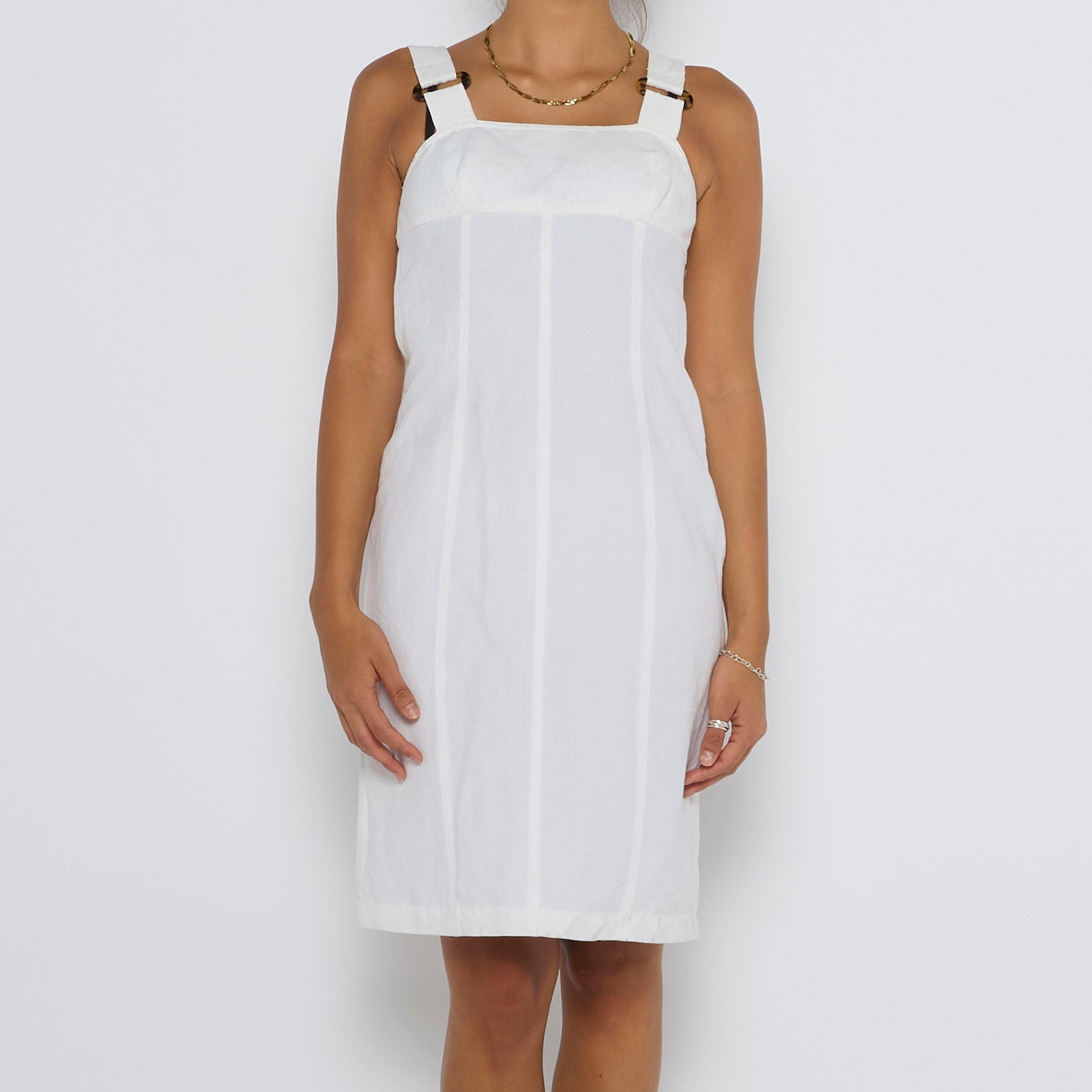 Strappy Linen Midi Dress - UK 8