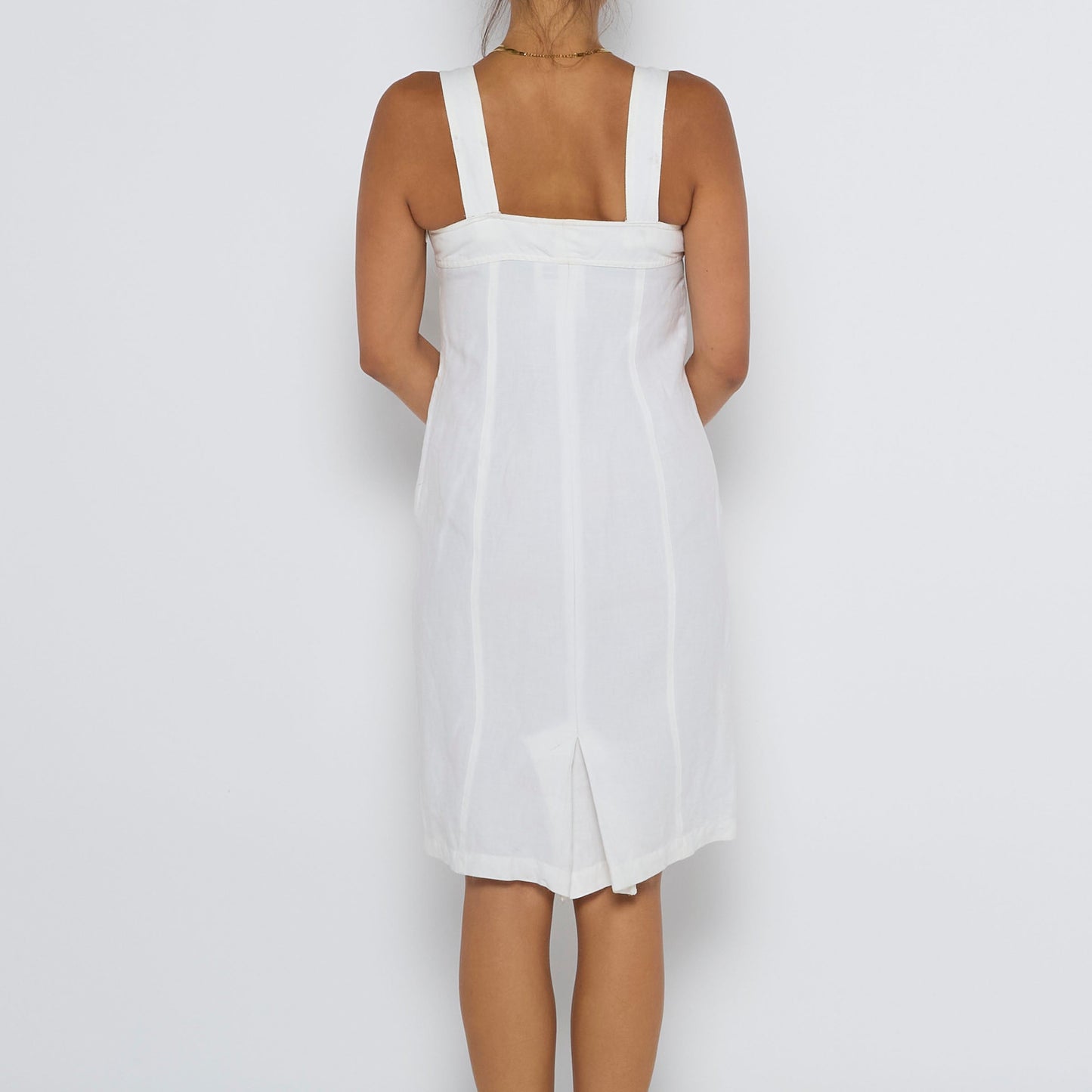 Strappy Linen Midi Dress - UK 8