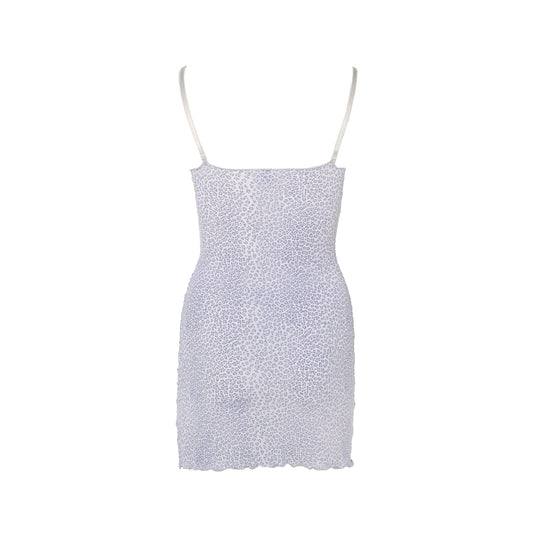 Lilac Leopard Mesh Strappy Dress - S