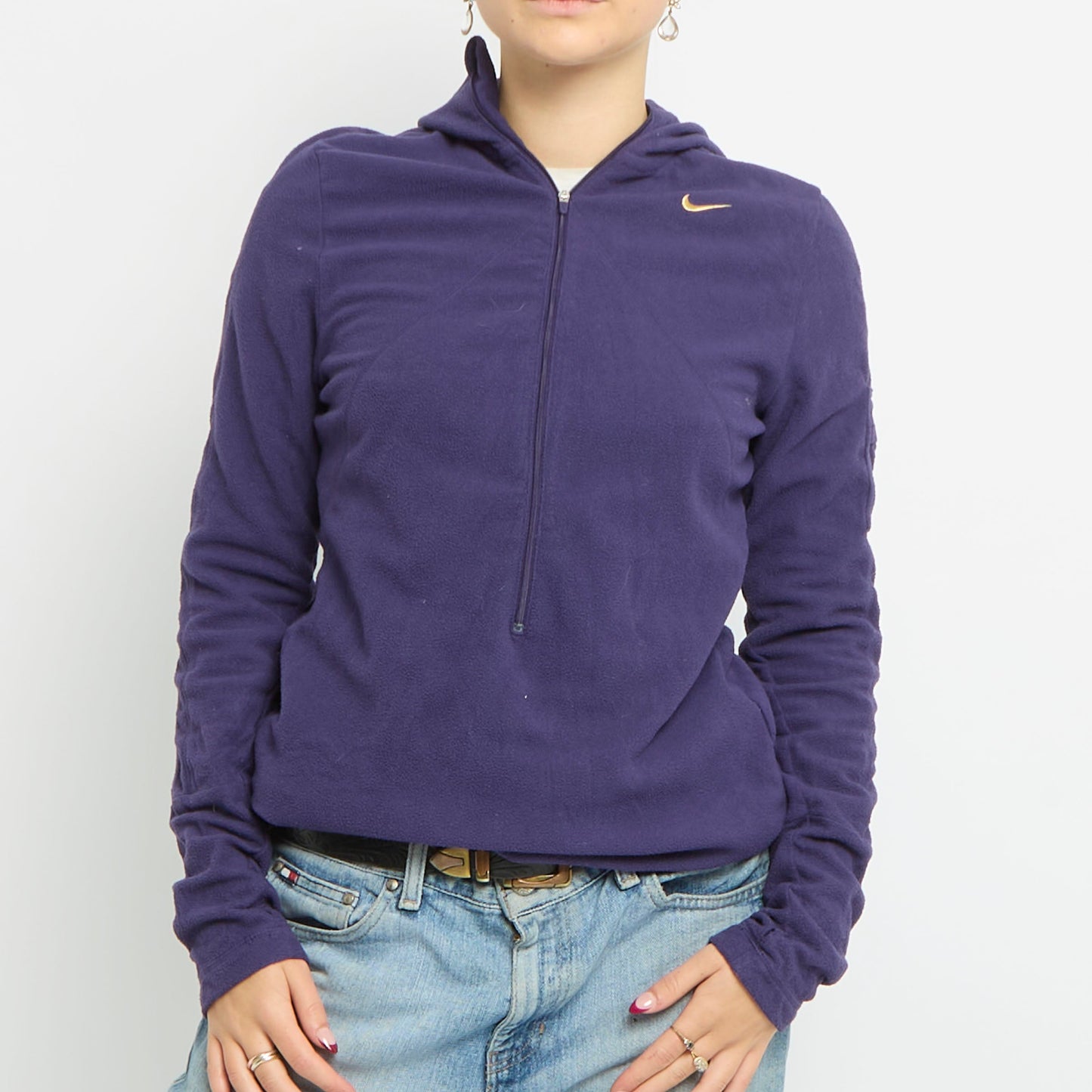 Nike Half Zip Logo Polar Fleece - UK 10