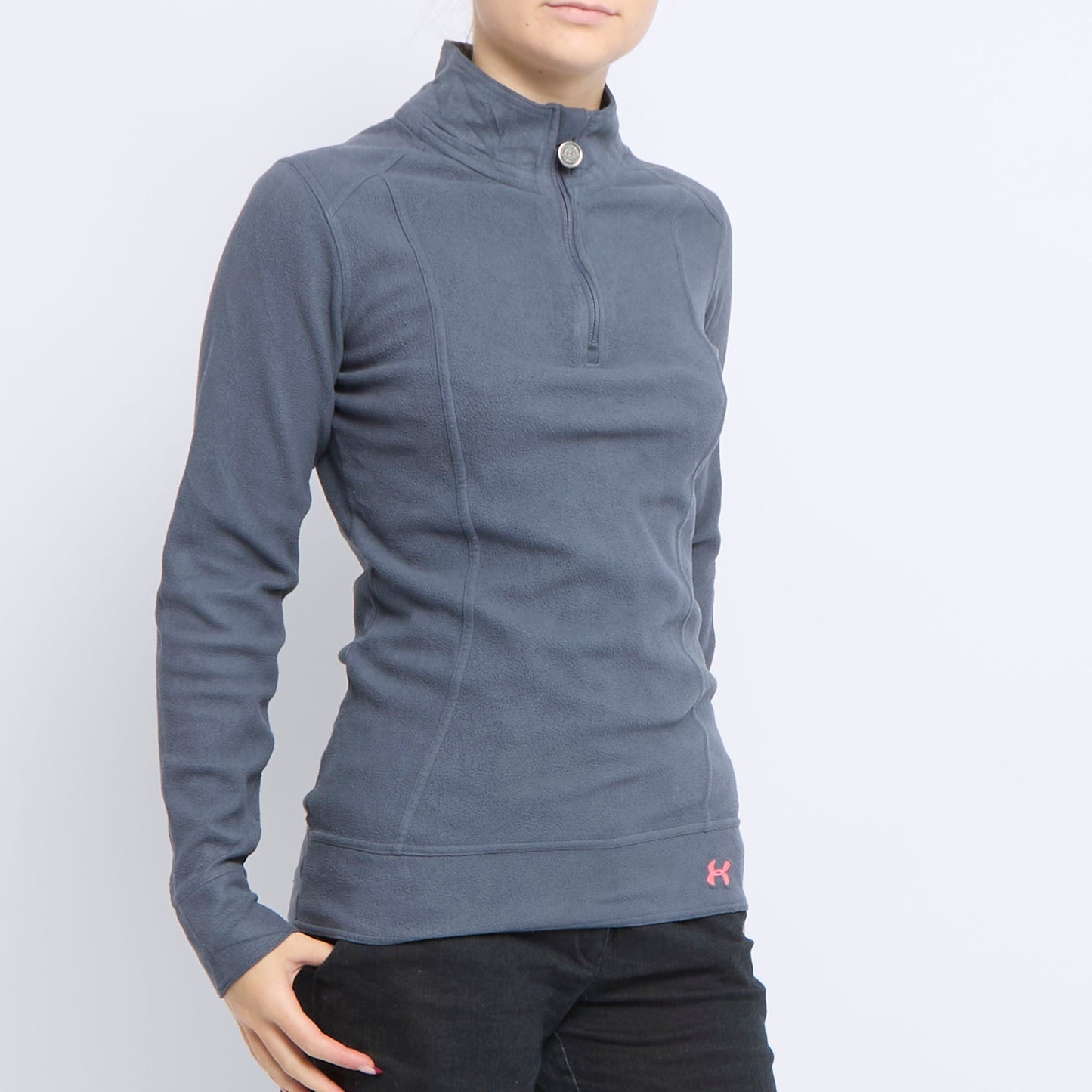 Polo Neck Quarter Zip Fleece - UK 12