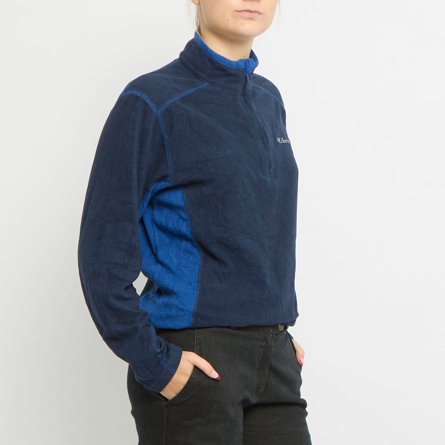 Columbia Zip Up Polo Neck Fleece - UK 12