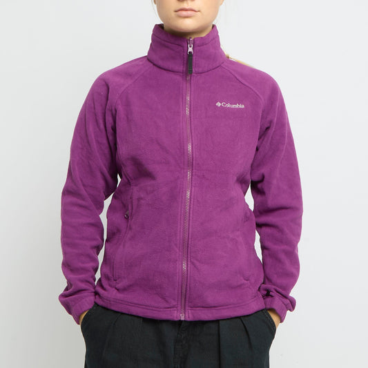 COLUMBIA Zip Polo Neck Fleece - UK 12