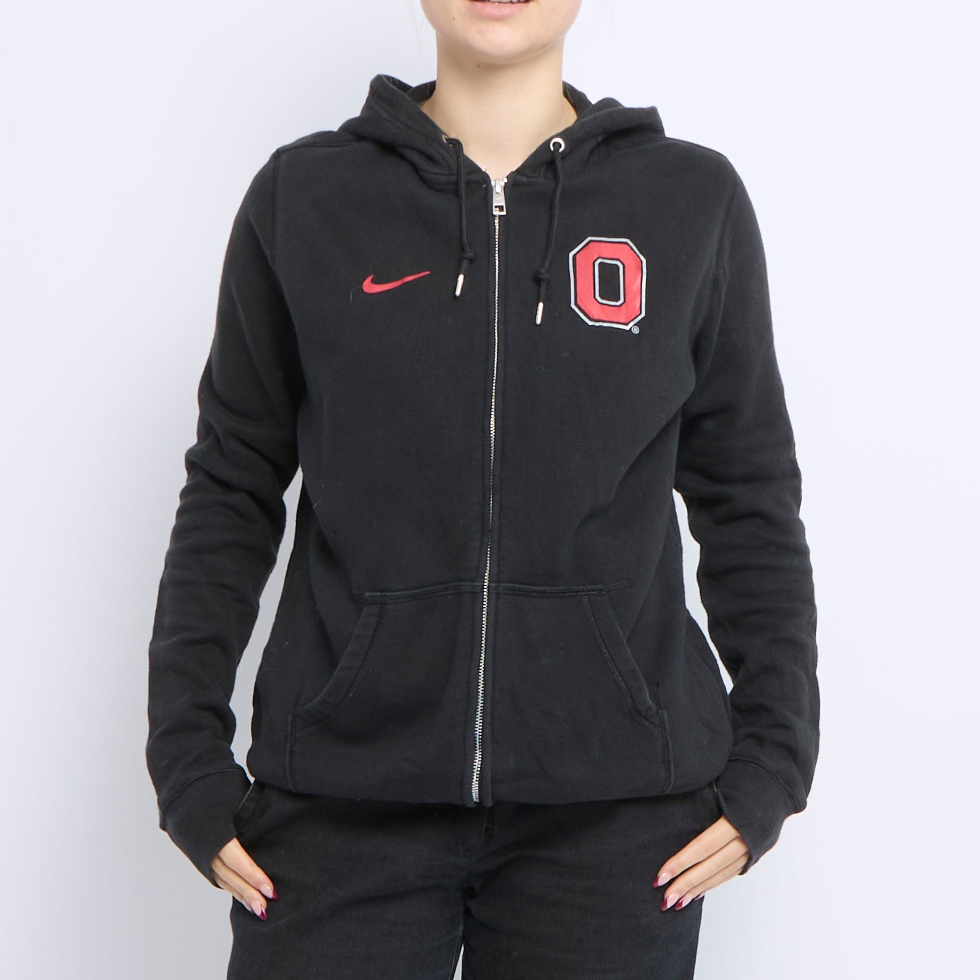 NIke Graphic Pint Zip Hoodie - UK 14