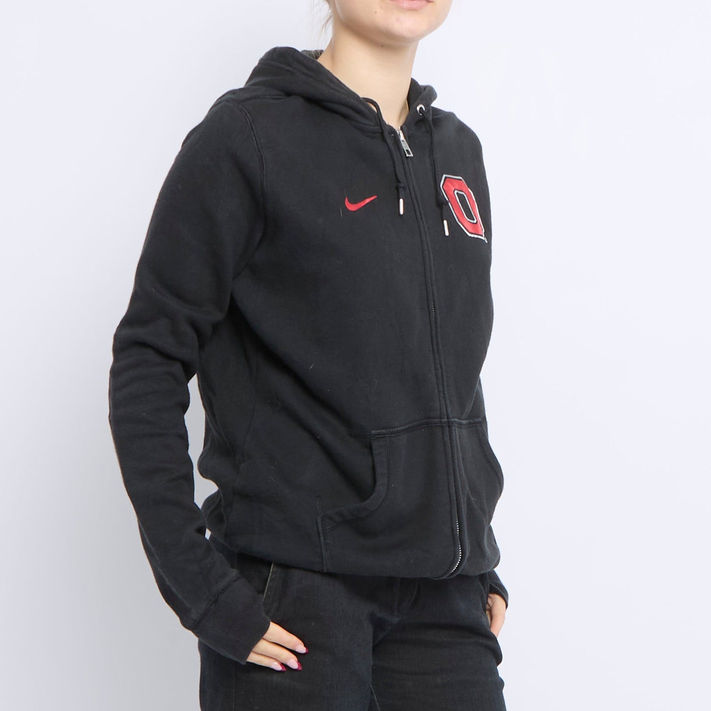 NIke Graphic Pint Zip Hoodie - UK 14