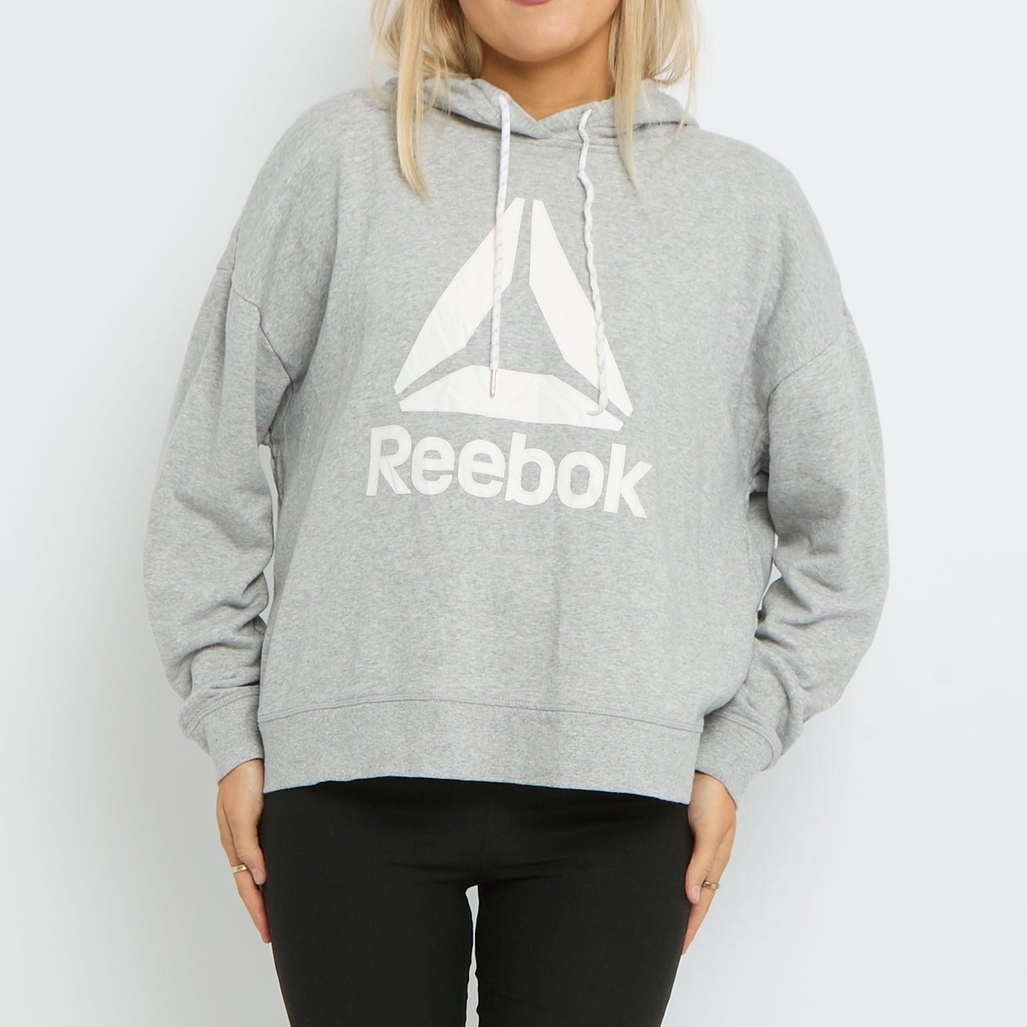 Reebok Logo Hooded Sweater - UK 16