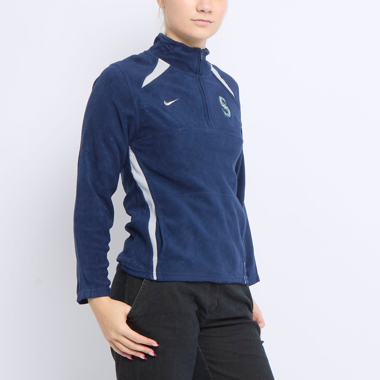 Nike Logo Zip Up Fleece - UK 8