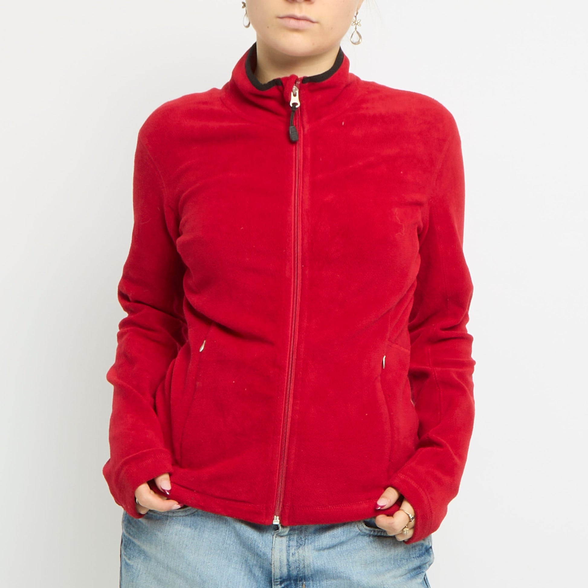 Calvin Klein Full Zip Embroided Polar Fleece - UK 8