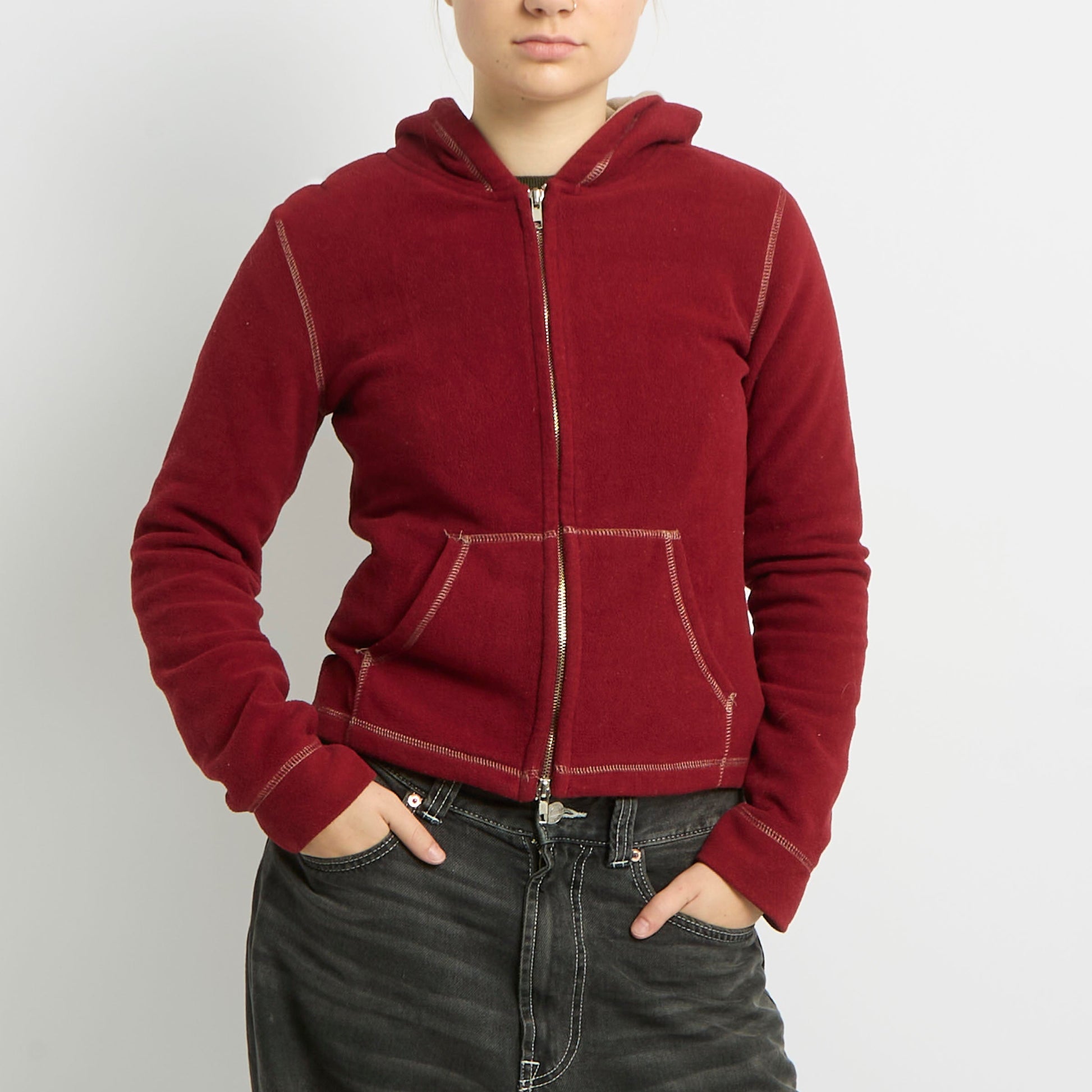 Fleece Zip Up Hoodie - UK 8