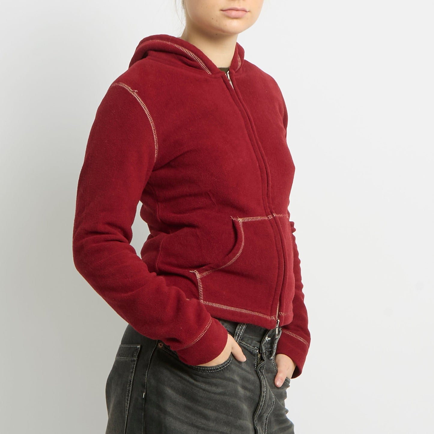 Fleece Zip Up Hoodie - UK 8