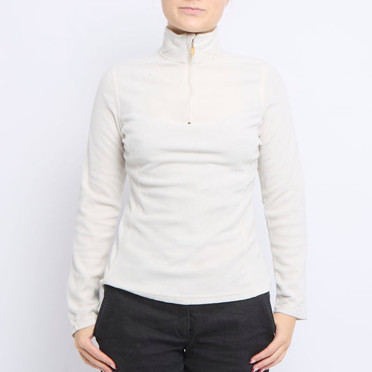 Polo Neck Quarter Zip Fleece - UK 8