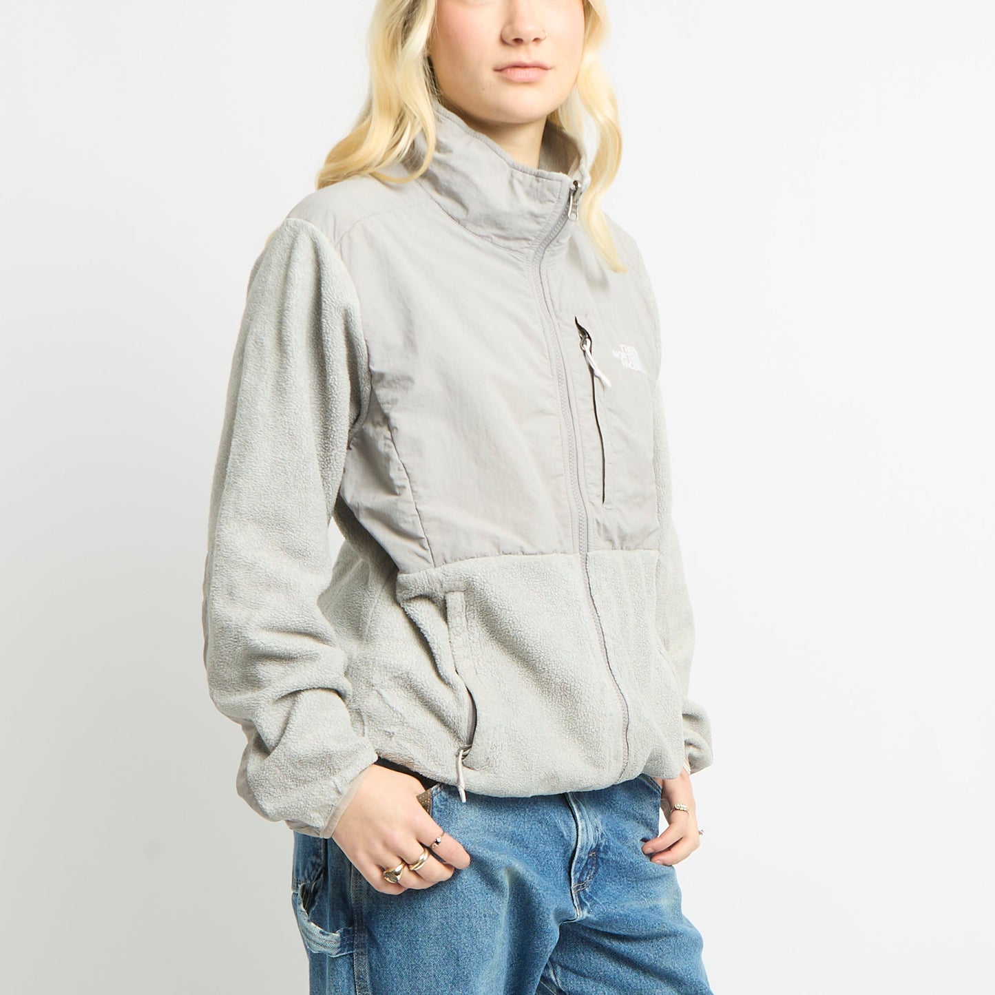 North Face Two Toned Zip Up Fleece - L