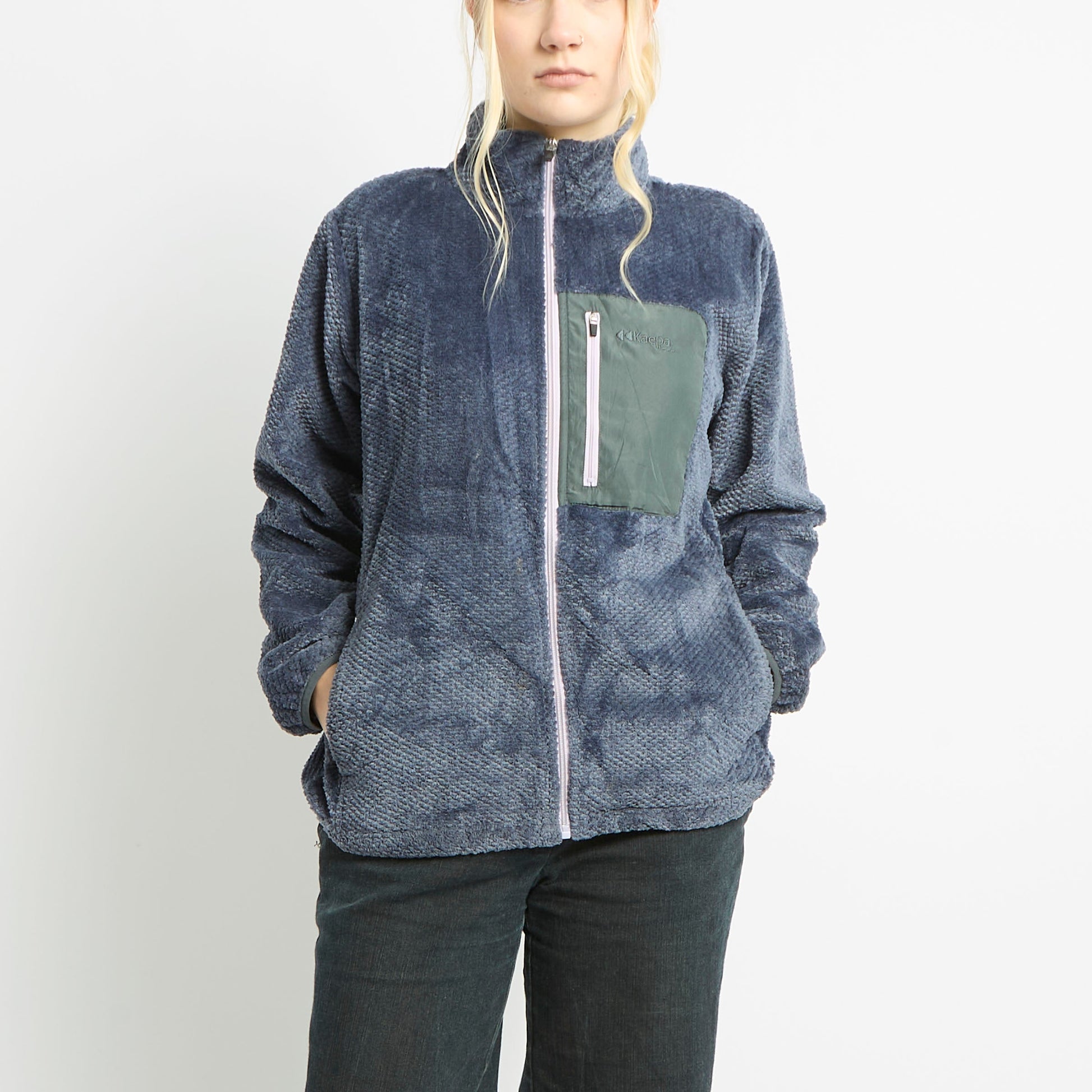 Textured Soft Fleece With Front Pocket - L