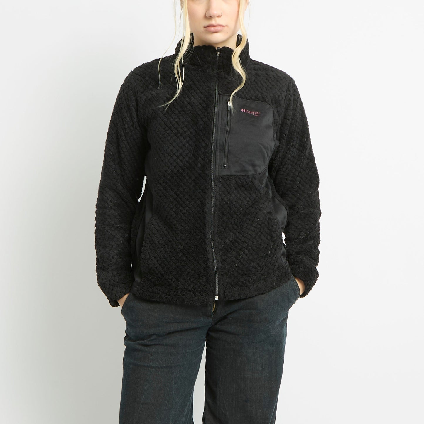 Textured Soft Fleece With Front Pocket - M