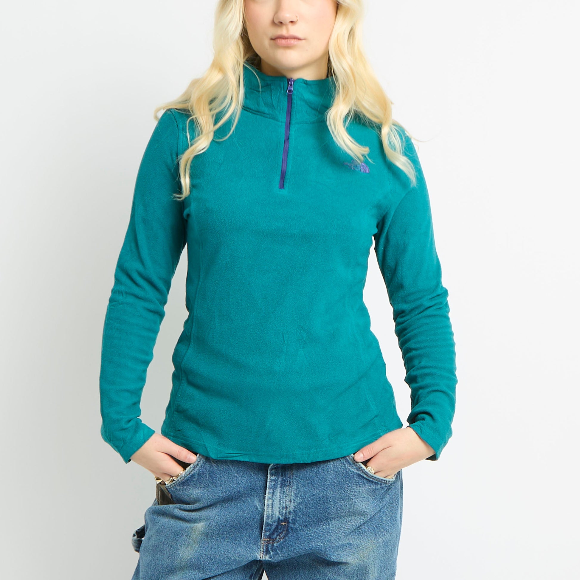 North Face Thin Quarter Zip Fleece - UK M