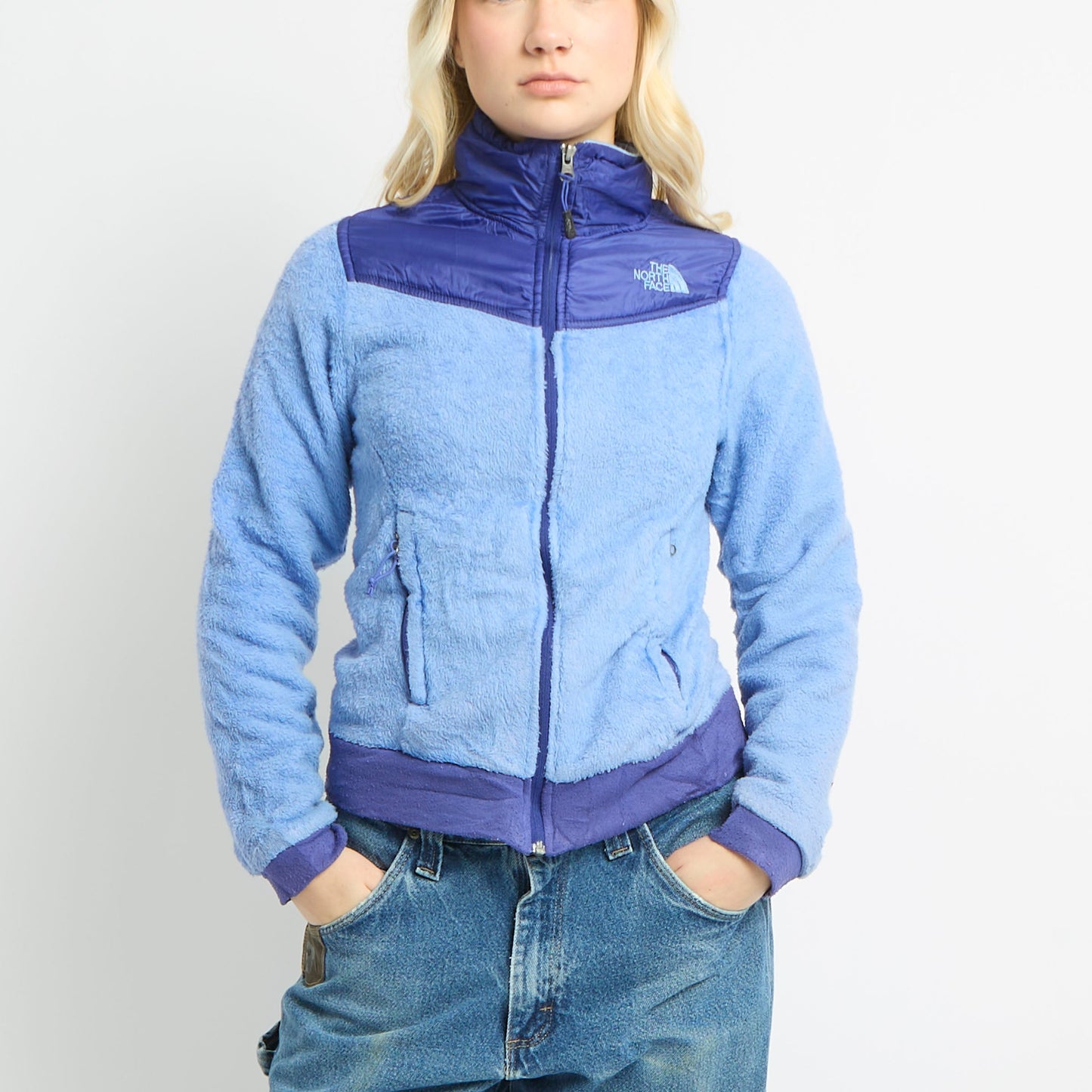 North Face Two Toned Zip Up Fleece - M