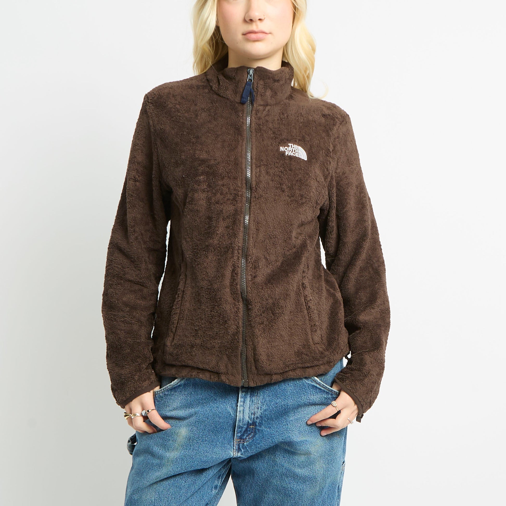 North Face Zip Up Fluffy Fleece - M