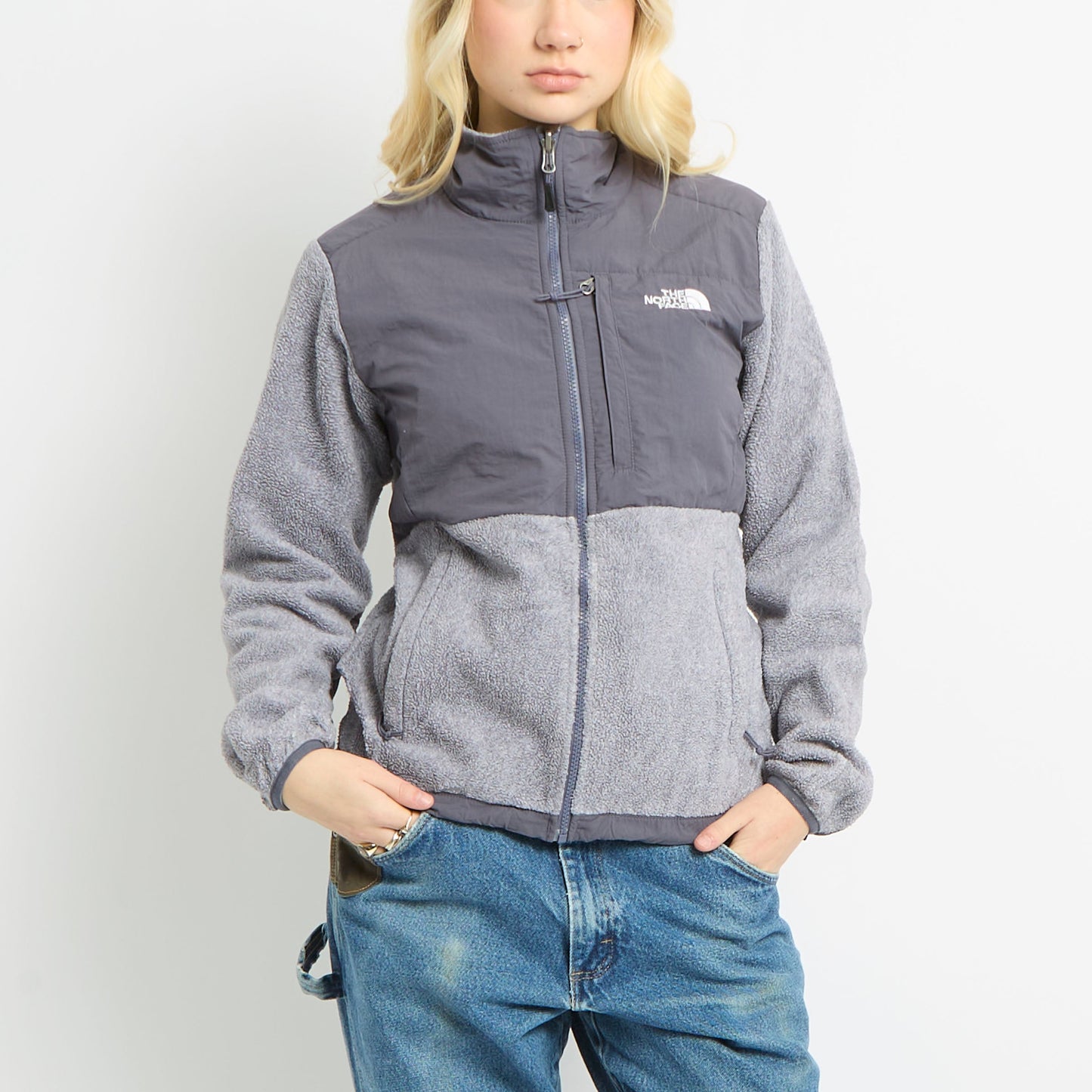 North Face Two Toned Zip Up Fleece - S