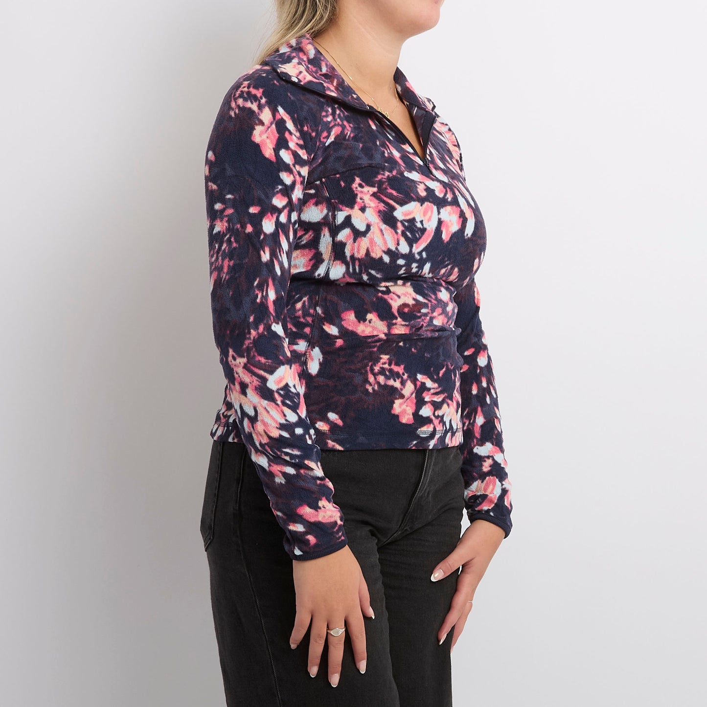 Columbia Quarter Zip Floral Micro Fleece - XS