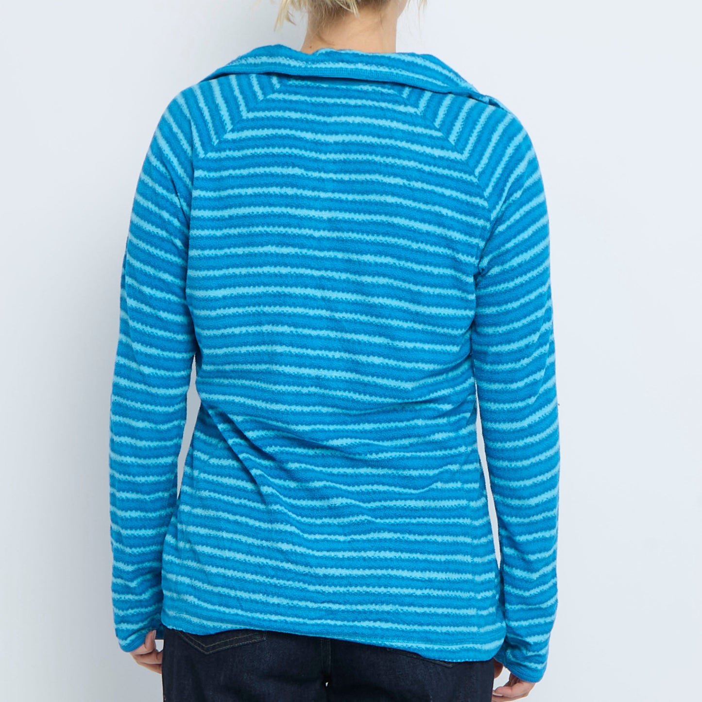 Columbia Striped 1/4 Zip Micro Polar Fleece - UK 12