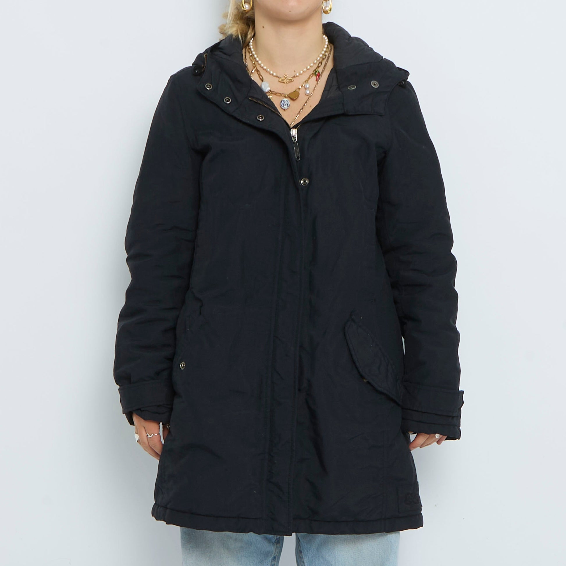 Quilted Lining Long Jacket- UK 10