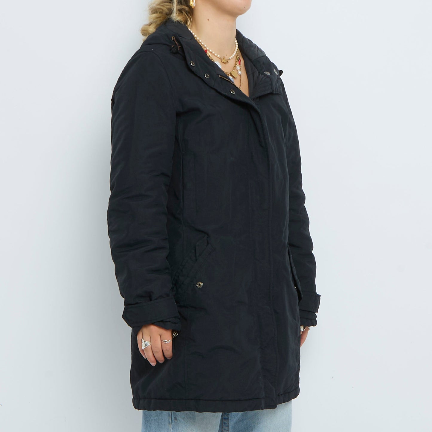 Quilted Lining Long Jacket- UK 10