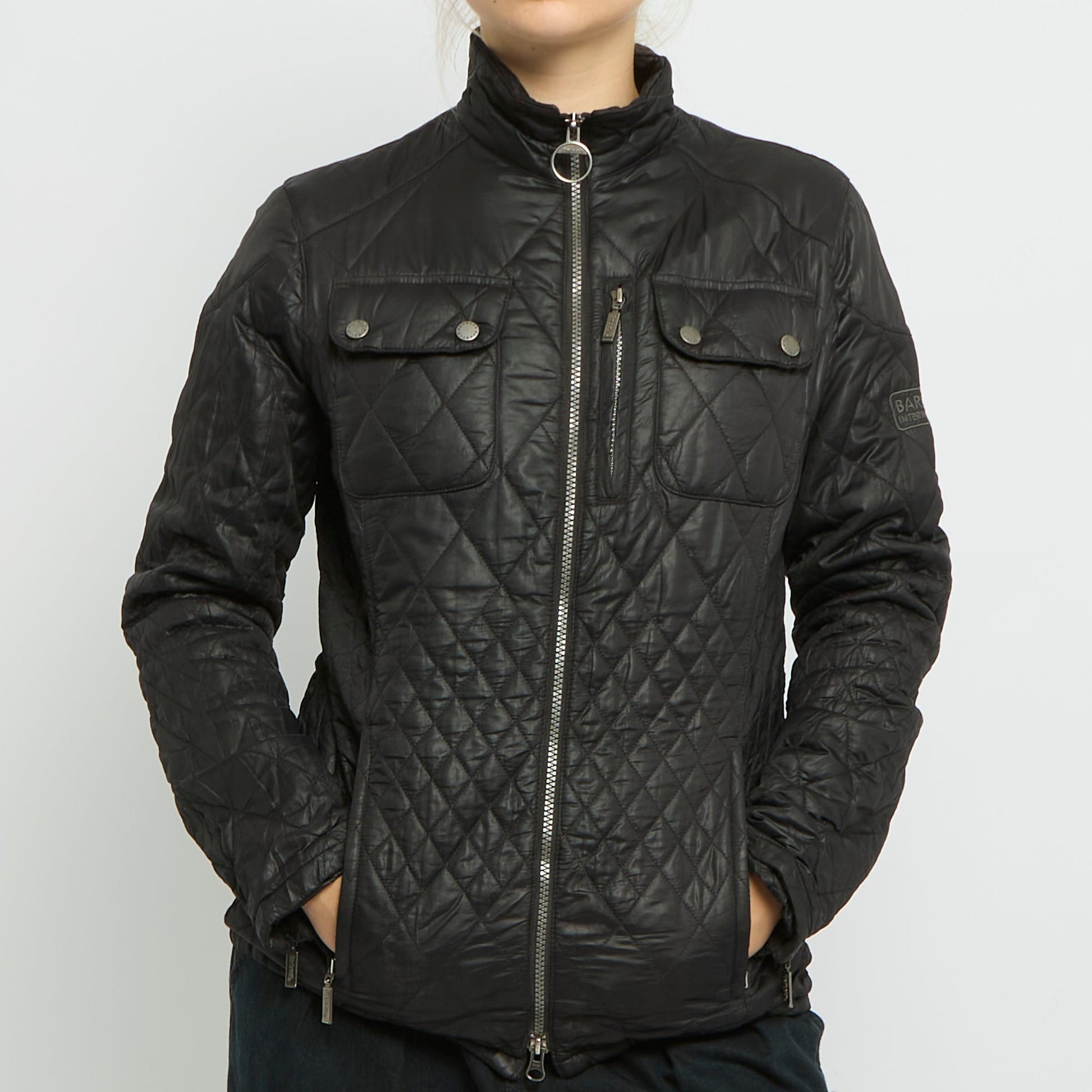 Barbour Diamond Stitch Full Zip Jacket - UK 10