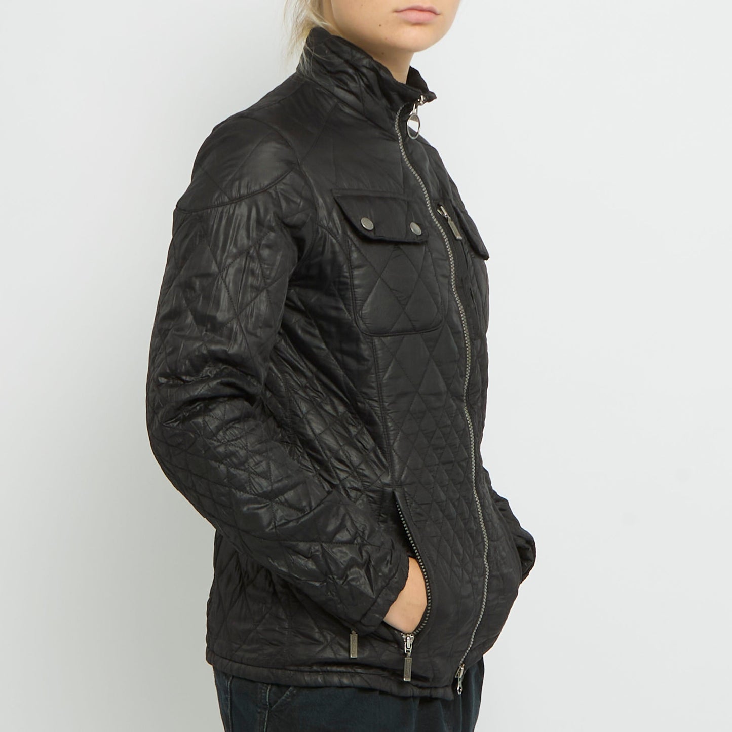 Barbour Diamond Stitch Full Zip Jacket - UK 10