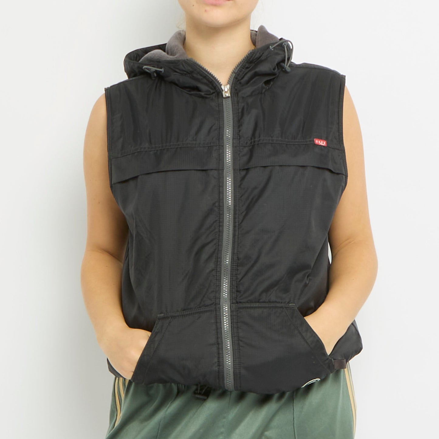 Drawstring Hooded Gilet Jacket - UK 10