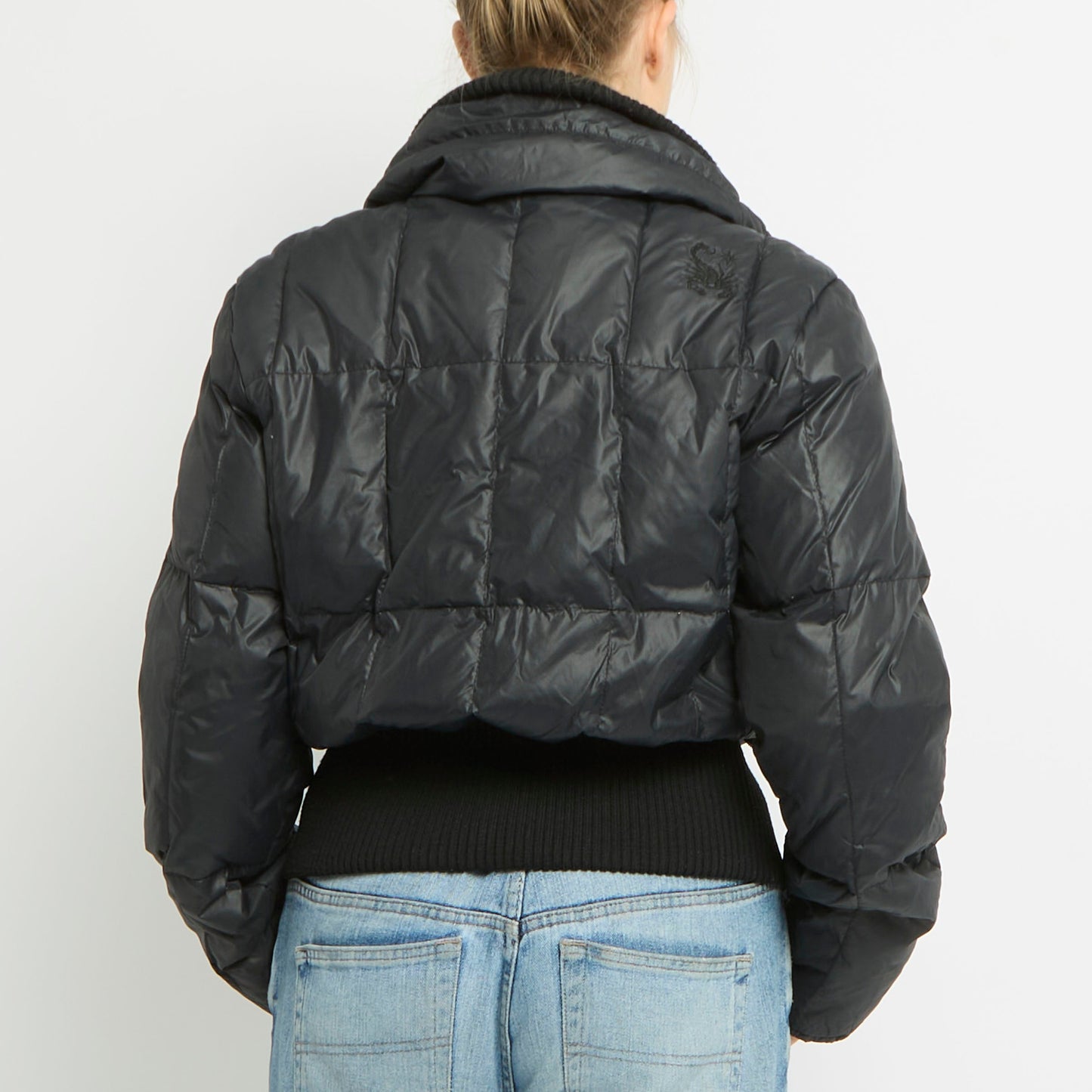 Ribbed Waist Puffer Jacket - UK 10