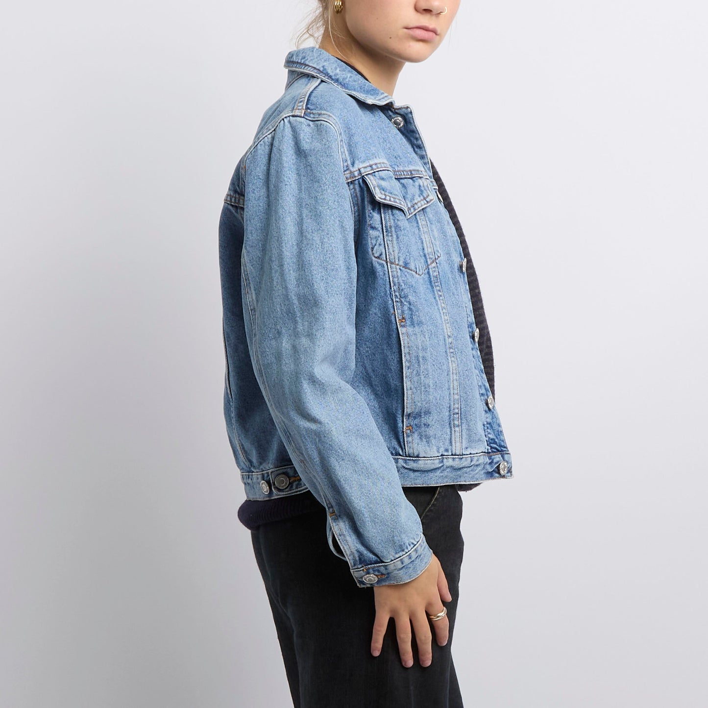 United Colors Of Benetton Cropped Denim Jacket- UK 10