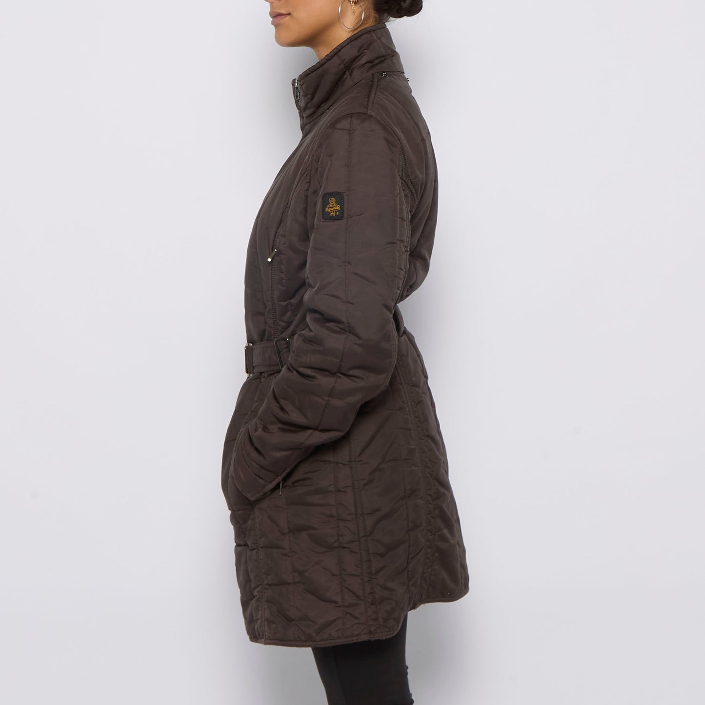 Belted Light Padded 3/4 Coat - UK 10