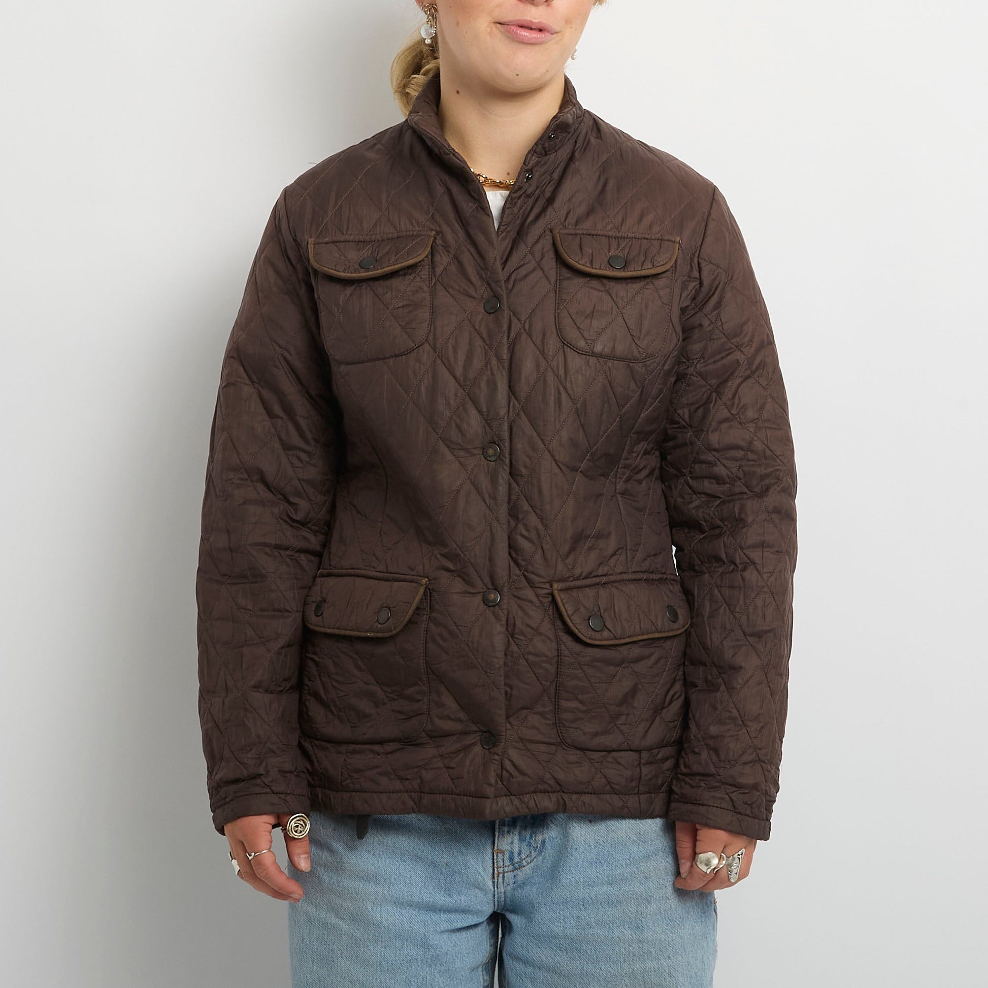 Barbour Diamond Stitch Popper Jacket - UK 10