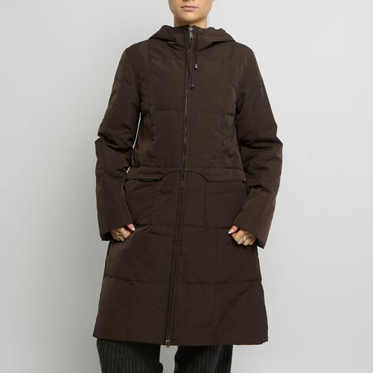 Heavy Padded Puffer Trench Coat - UK 10