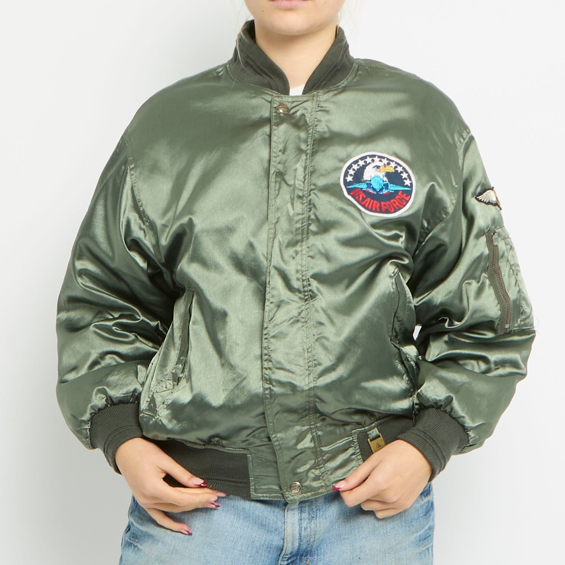 Satin Style Bomber Jacket - UK 10