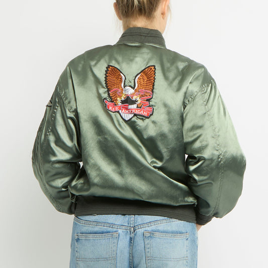 Satin Style Bomber Jacket - UK 10