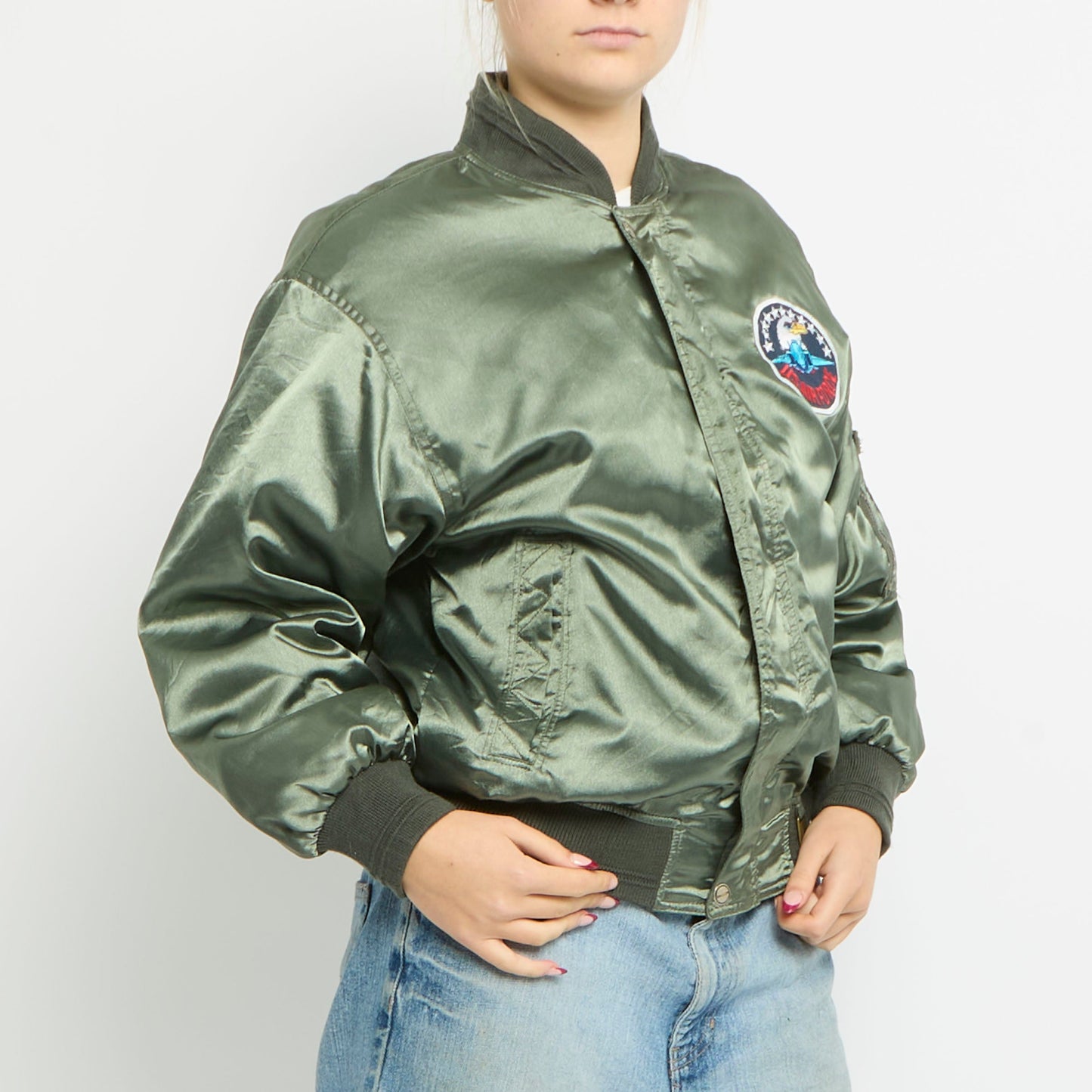 Satin Style Bomber Jacket - UK 10