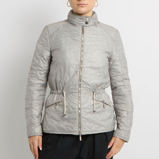 Moncler Drawstring Waist Quilted Jacket - UK 10