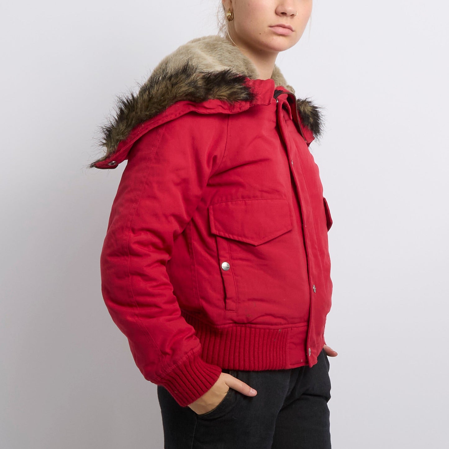 Woolrich Padded Fur Hood Jacket - UK 10