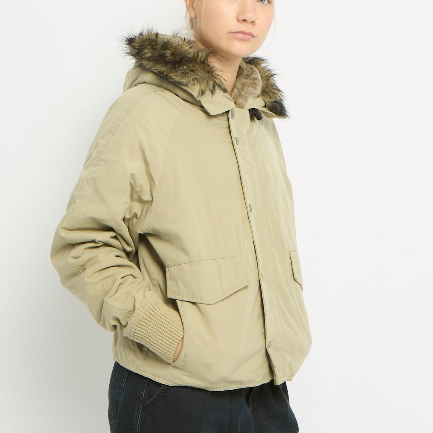 Woolrich Fur Hooded Jacket-UK 12