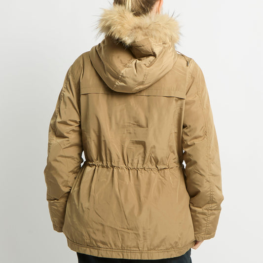 Fur Hood Waterproof Jacket - UK 12