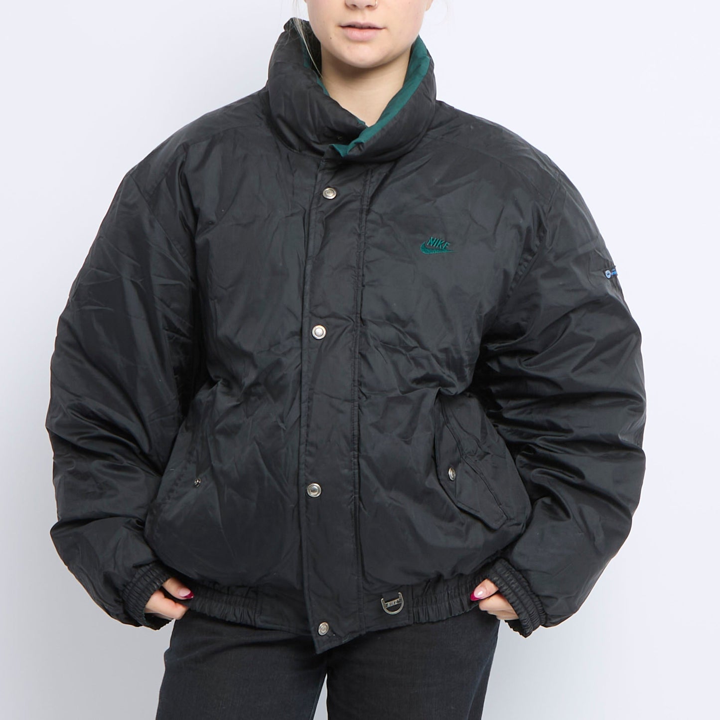 Nike Popper Detail Puffer Jacket - UK 12