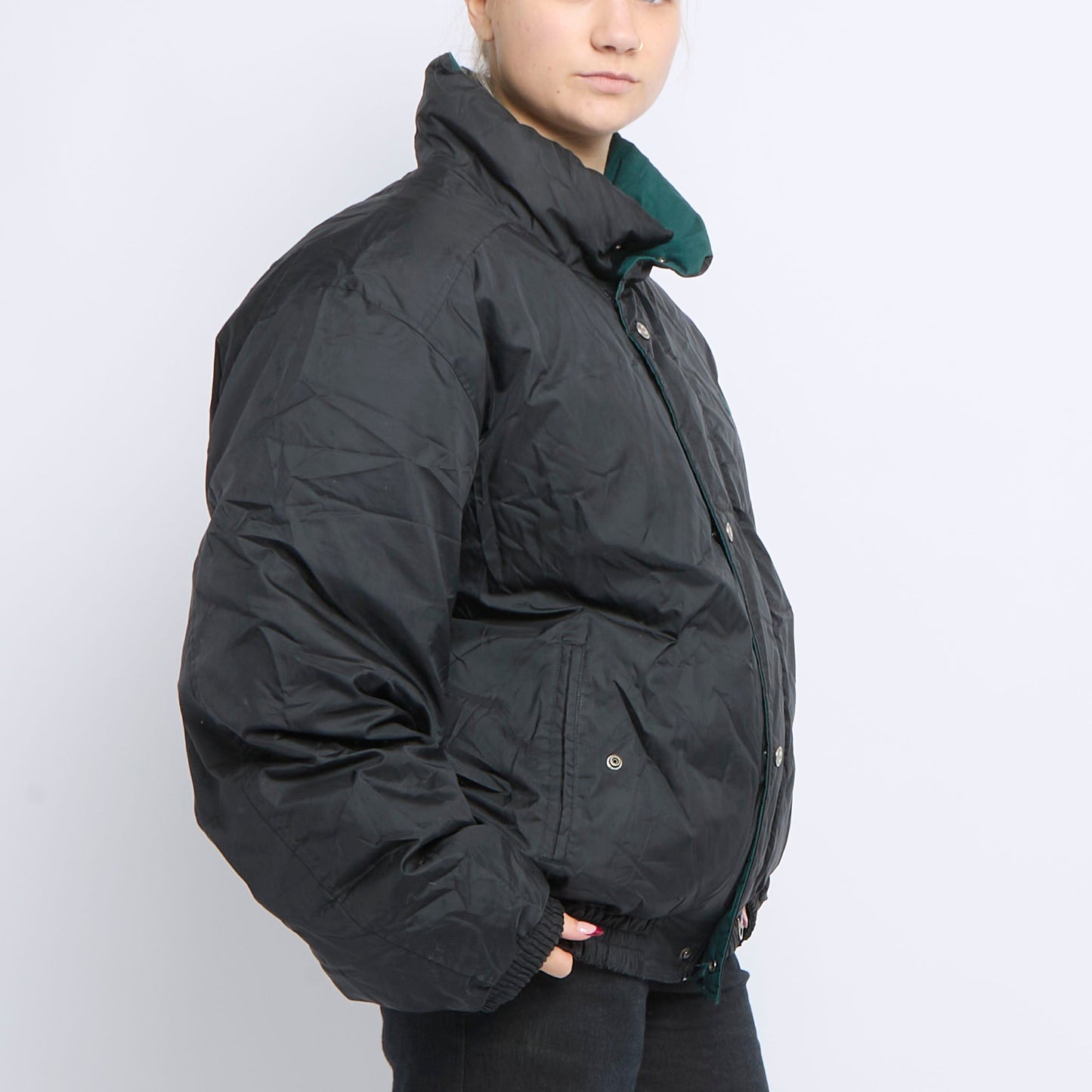 Nike Popper Detail Puffer Jacket - UK 12