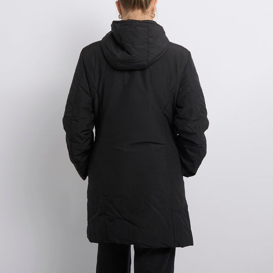 Duo Zip Hooded Padded Long Coat- UK 12