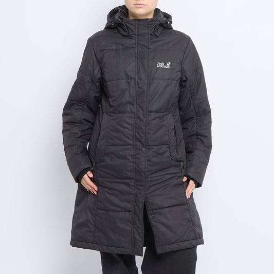 Jack WolfSkin Long Puffer Coat - UK 12