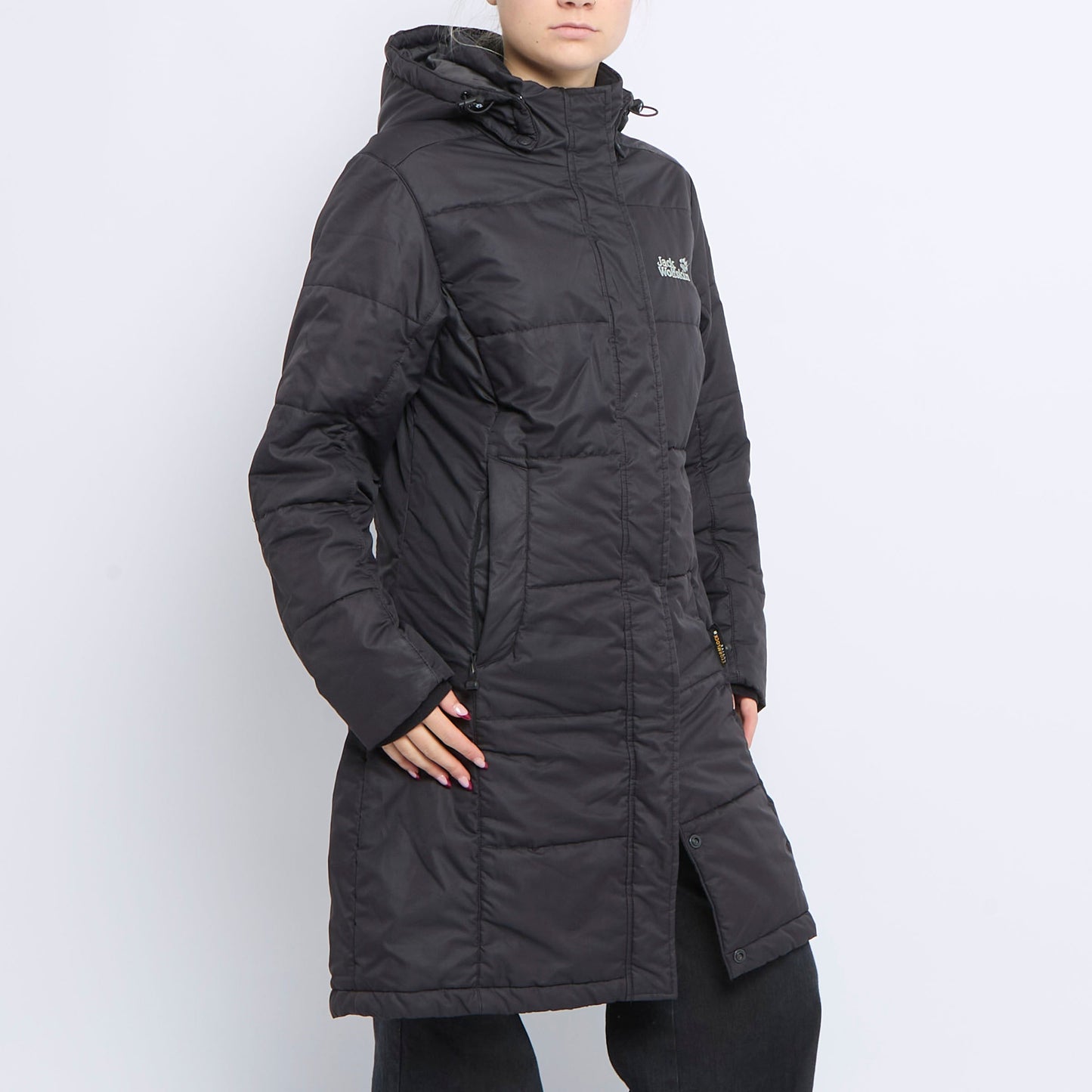 Jack WolfSkin Long Puffer Coat - UK 12