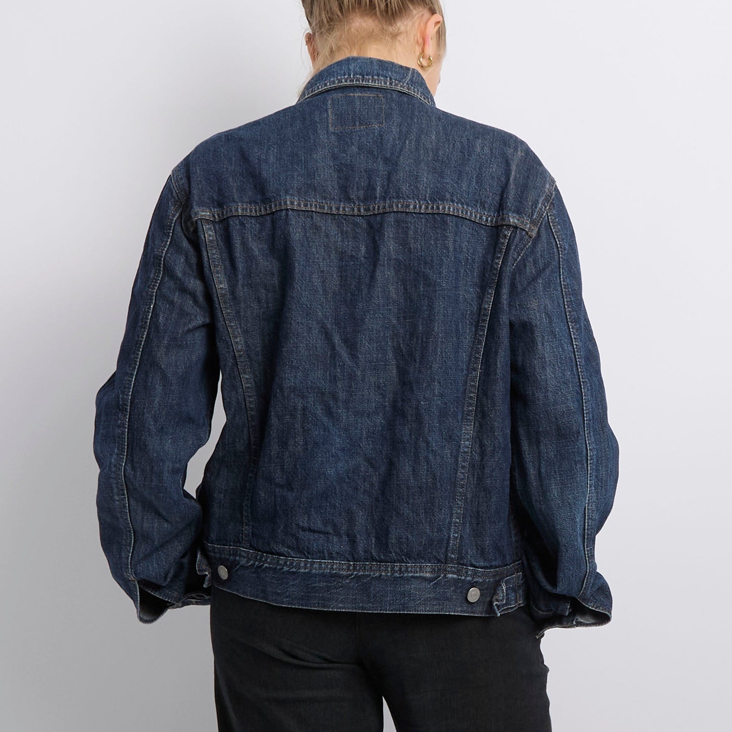 Denim Shirt Buckle Hem Jacket - UK 12